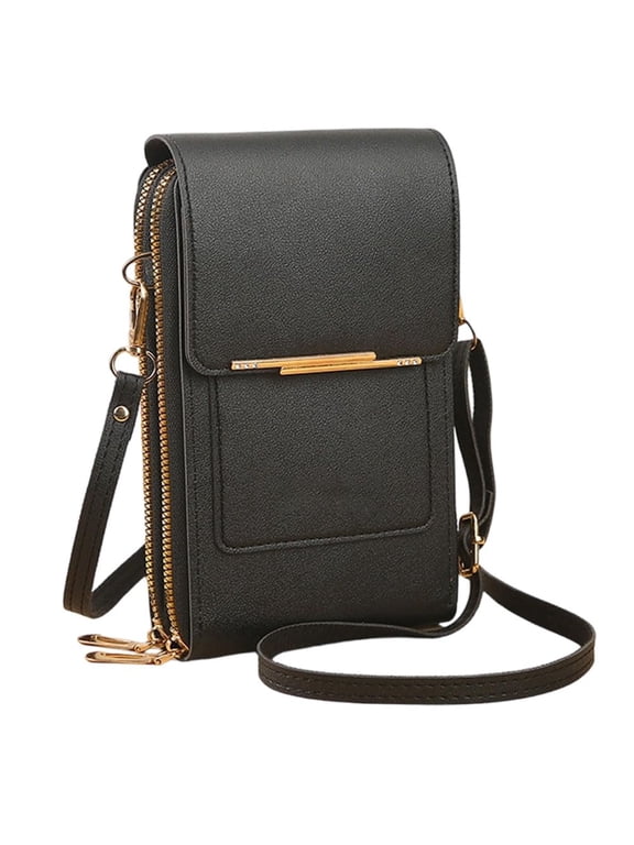 Natravorone Crossbody, Women's Touch Screen Mobile Phone Messenger Bag, Clear Window Phone Crossbody Bag, Everyday Purse for Travel Shopping | Clear Window