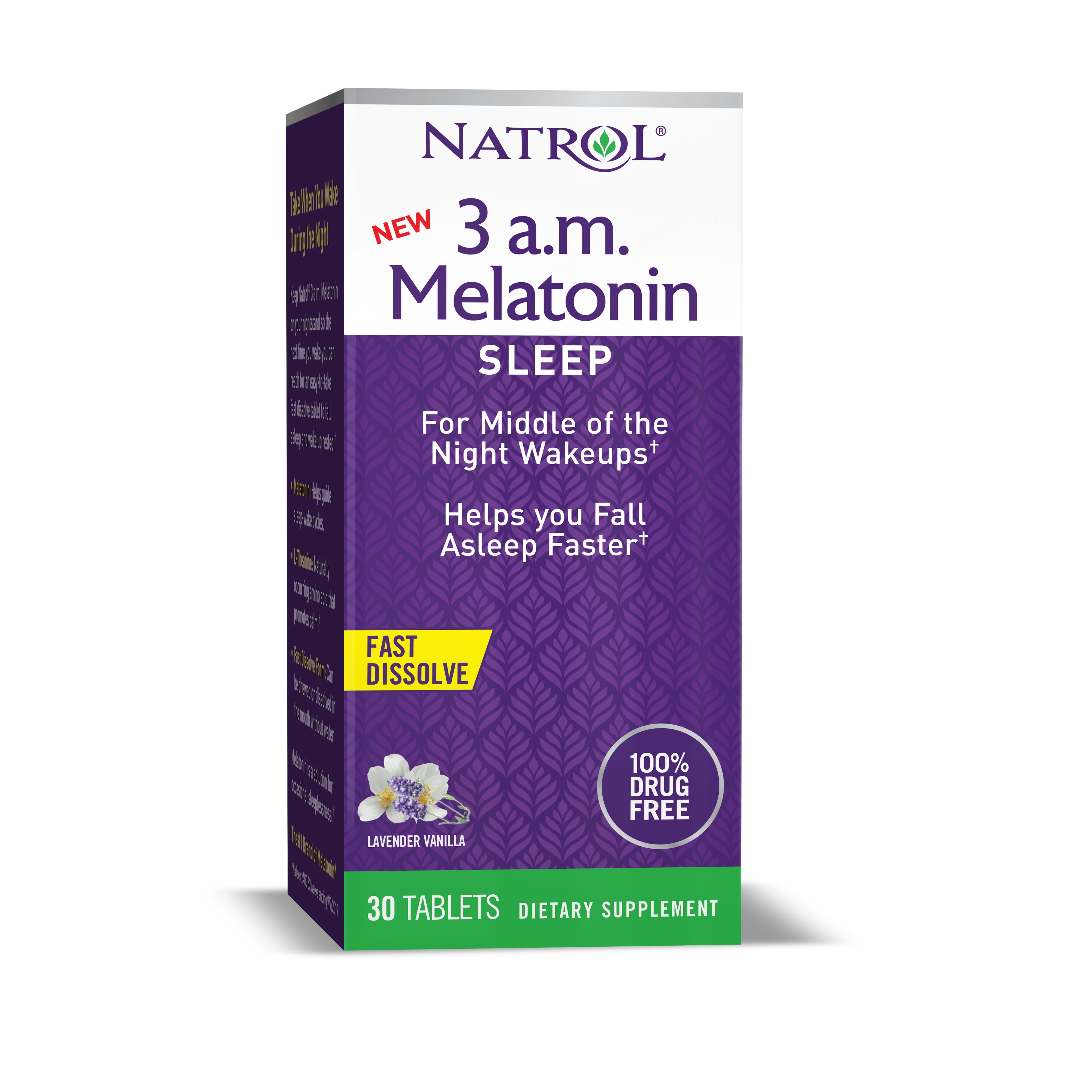 Natrol 3am Melatonin Fast Dissolve 30ct HSA/FSA Eligible - Walmart.com