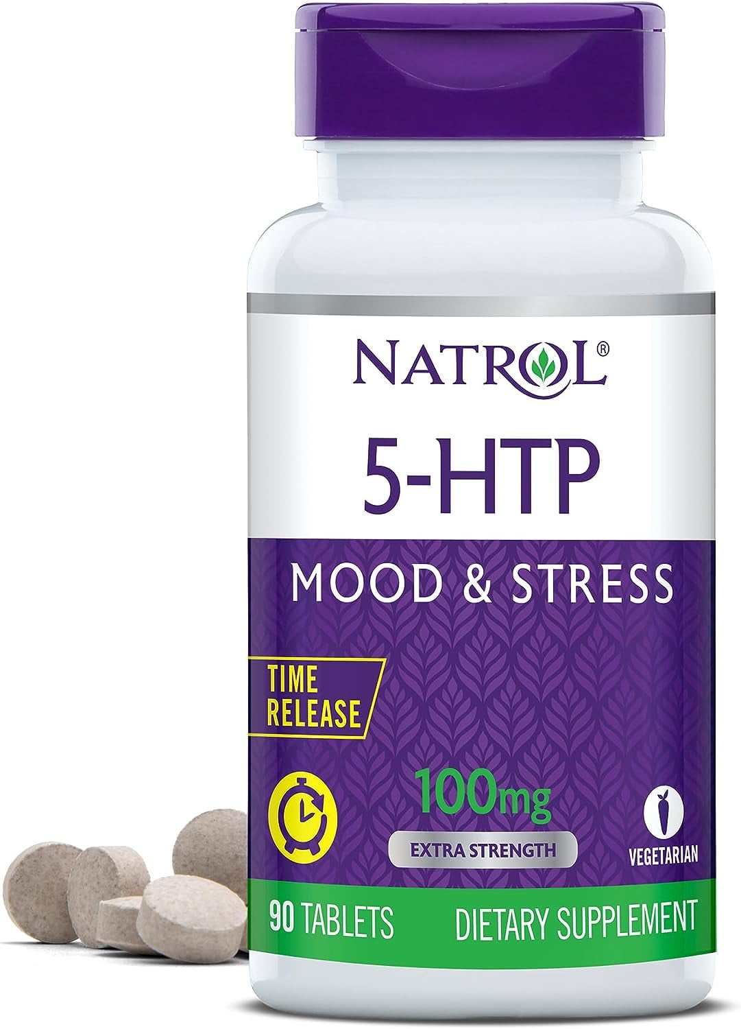 Natrol 5HTP 100mg, Dietary Supplement Helps Support a Balanced Mood, 90 Time Release Tablets