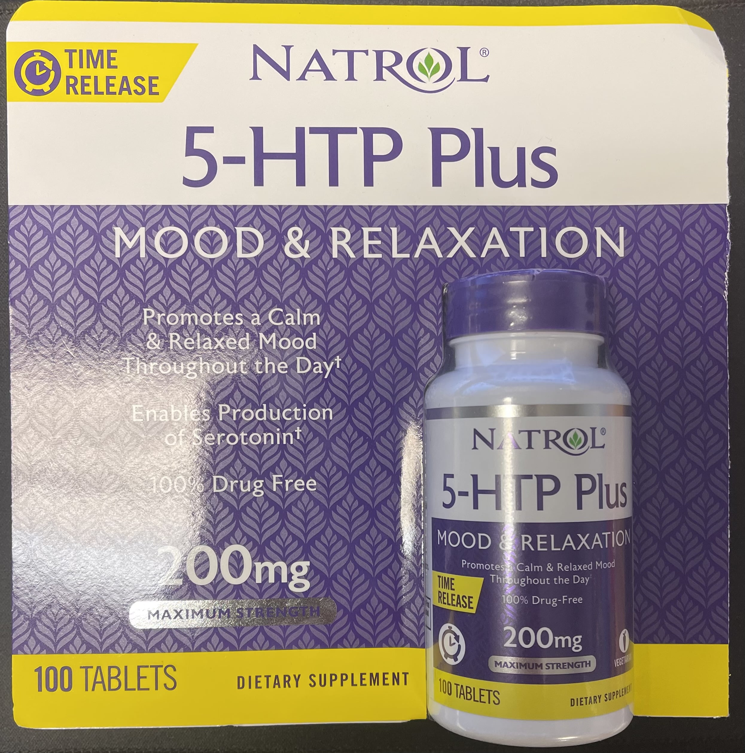 Natrol 5HTP Plus Mood & Relaxation 200 mg., 100 Time Release Tablets