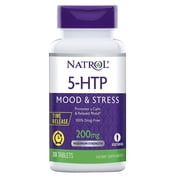 Natrol 5-HTP 200 mg Time Release, Helps Support a Balanced Mood, 30 Tablets