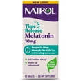 thumbnail image 1 of Natrol Melatonin 10mg Time Release Tablets, Sleep Dietary Supplement for Restful Sleep, 60 Melatonin Time Release Tablets, 60 Servings, 1 of 9