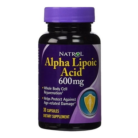 Natrol Alpha Lipoic Acid Capsule 600Mg, 30 Ea, 6 Pack