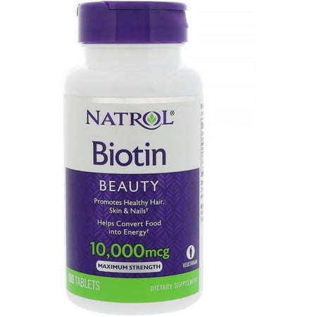Natrol Biotin 10,000 Mcg 100 Tablets - 3 Pack