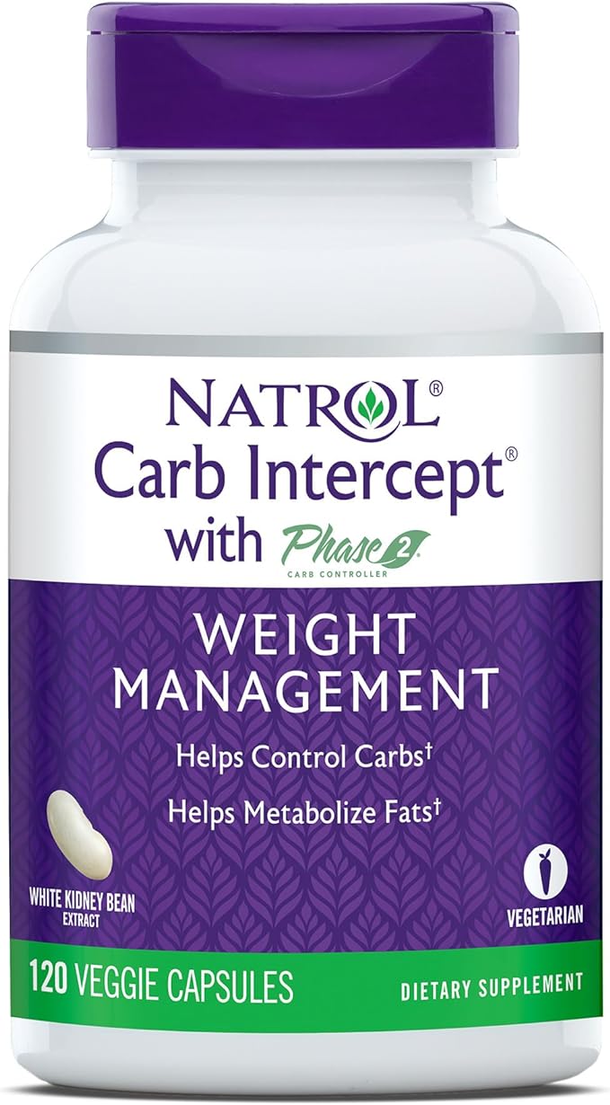 Natrol Carb Intercept with Phase 2 Carb Controller Capsules, White