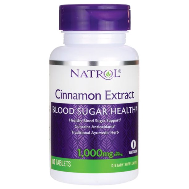 Natrol Cinnamon Extract 1,000 mg 80 Tabs