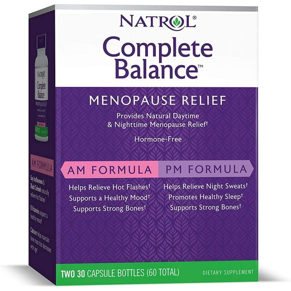 Natrol Complete Balance For Menopause AM&PM Capsules, 30 Ct