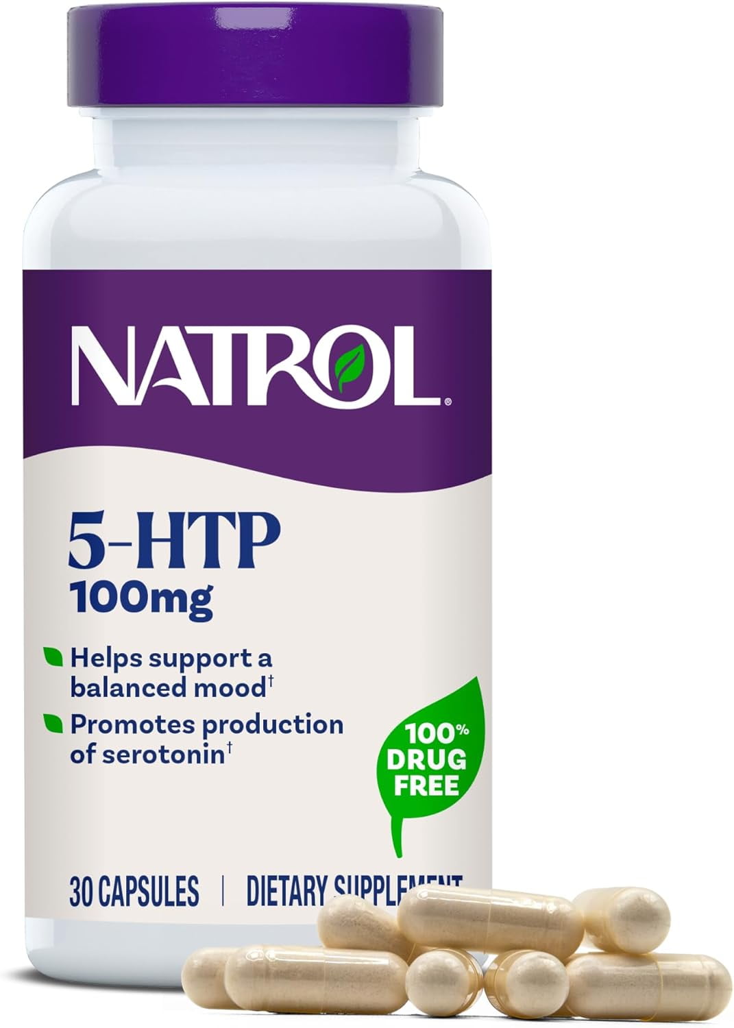 Natrol Double Strength 5-HTP, 100mg, 30 Ct