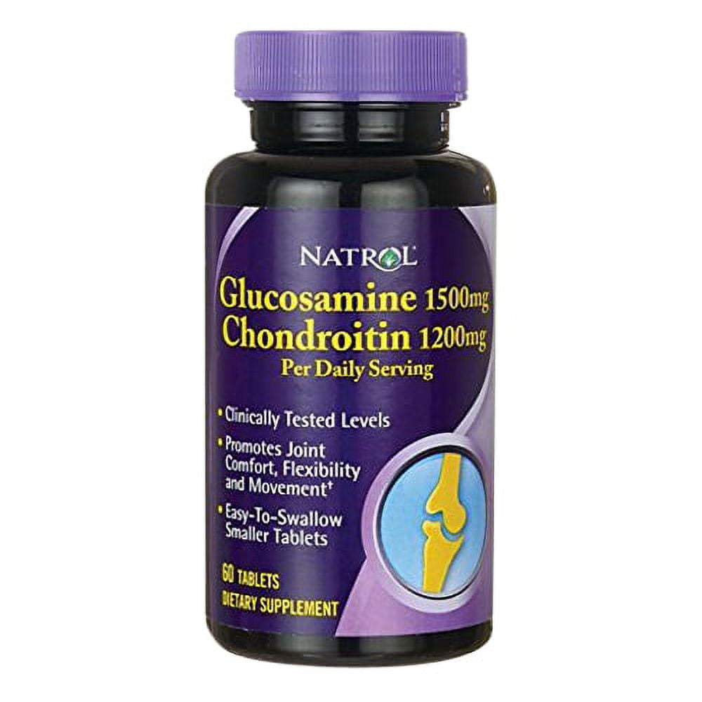 Natrol Glucosamine 1500 Mg Chondroitin 1200 Mg Tablets, 60 Ea, 3 Pack
