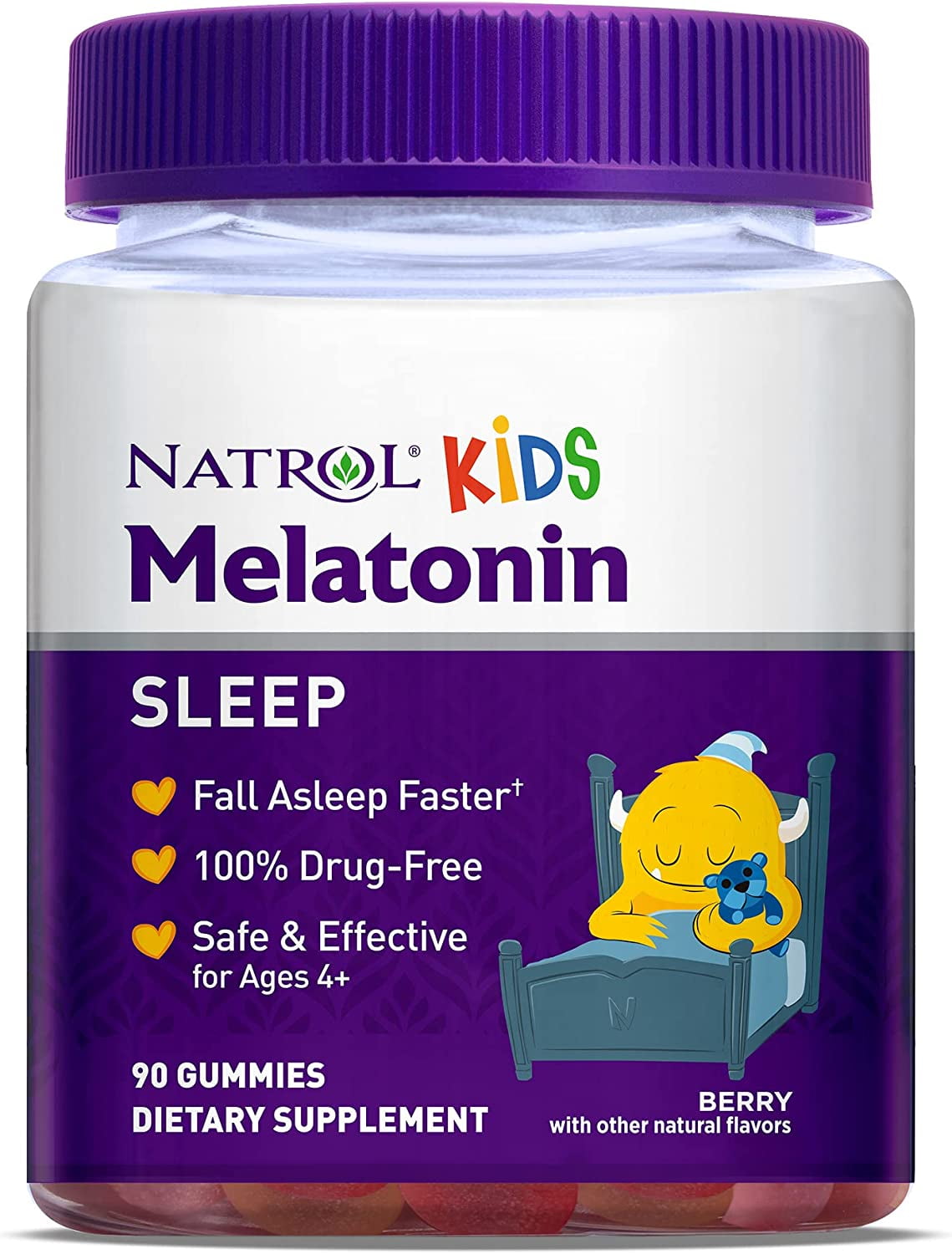 Natrol Kids Melatonin Gummy, 1mg, Sleep Aid Supplement for Children
