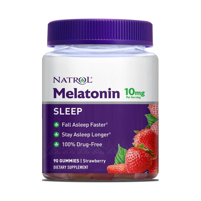 Natrol Melatonin 10Mg Gummy, 90 Count 1 ea (Pack of 2)