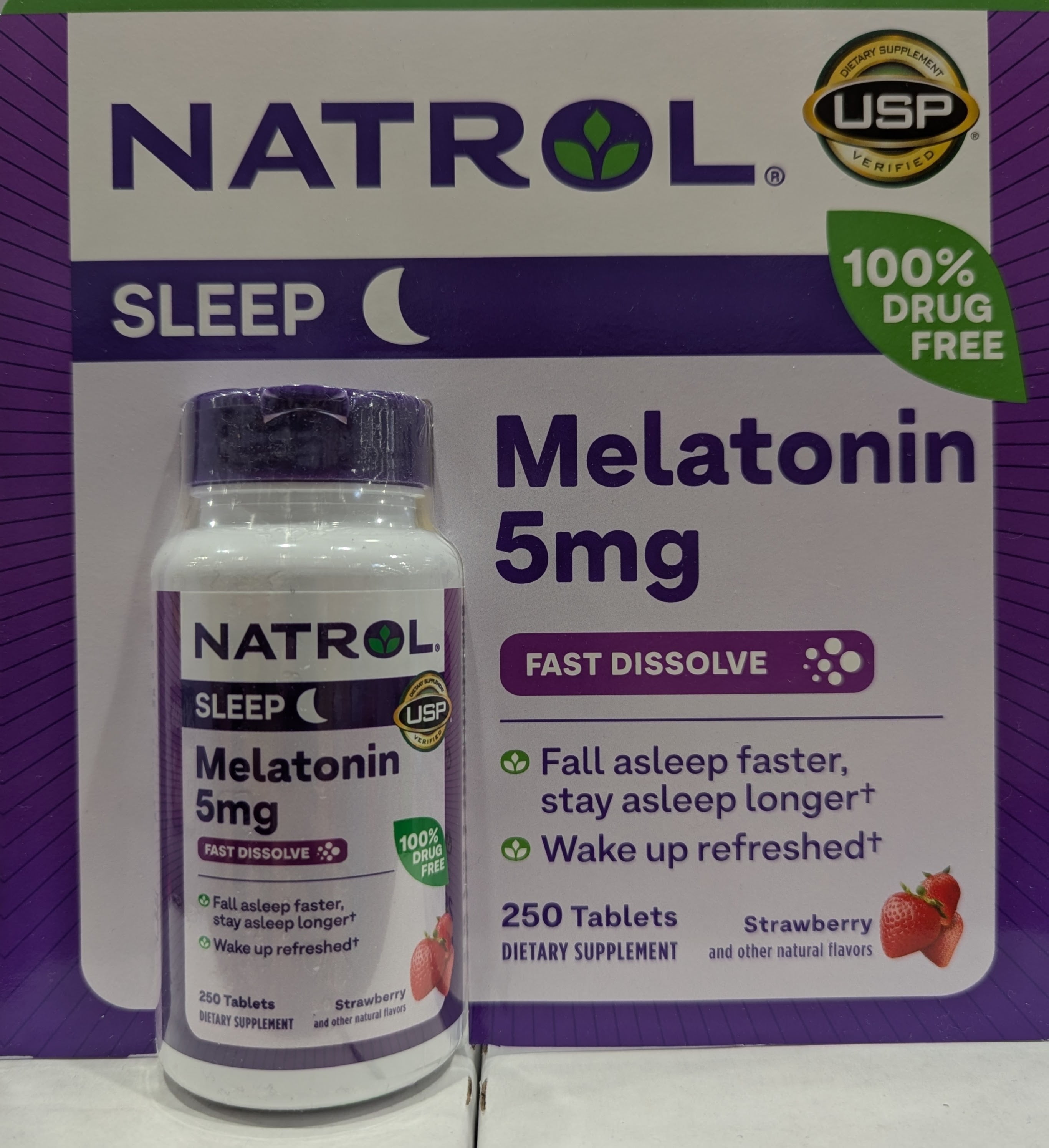 Natrol Melatonin 5 mg, 250 Fast Dissolve Tablets