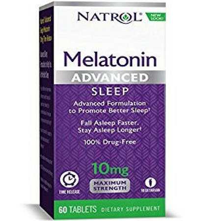 Natrol Melatonin Advance Sleep 10 mg Maximum Strength Tablets 60ct, 4-Pack