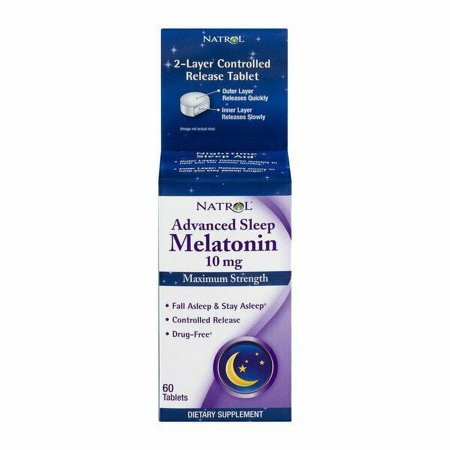 Natrol Melatonin Advance Sleep 10mg Maximum Strength Tablets 60ct, 4-Pack