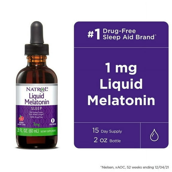 Natrol Melatonin Liquid Dietary Supplement, 2 oz