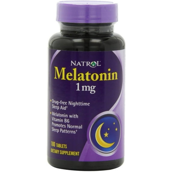 Natrol Melatonin Tablets 1 mg 180 ea (Pack of 3)