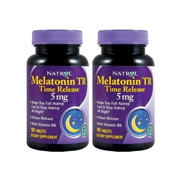 Natrol Melatonin Time Release 5mg Tablets 100 ea ( 2 Pack )