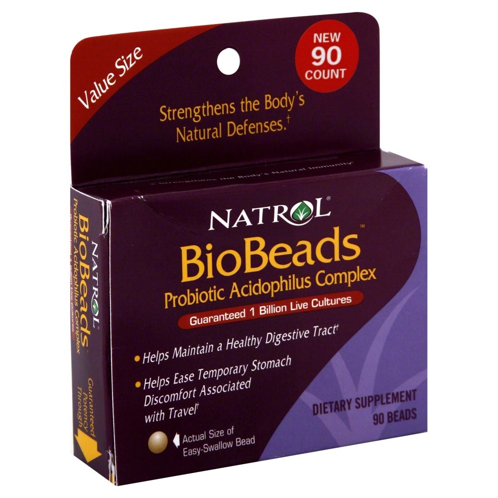 Natrol Probiotic Acidophilus Biobeads 90 Beads