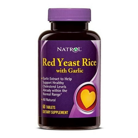 Natrol Red Yeast Rice with Garlic, 60 Ct