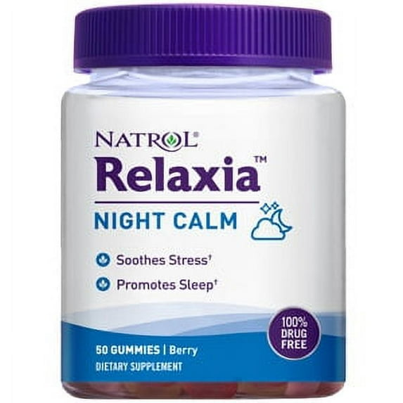 Natrol Relaxia Night Calm Berry Gummies, 50 count