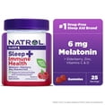 thumbnail image 1 of Natrol Sleep+ Immune Health Gummy, Sleep Aid & Immunity Support, Elderberry, Vitamins C, D and Zinc, Drug Free, 50 Berry Flavored Gummies, 1 of 12
