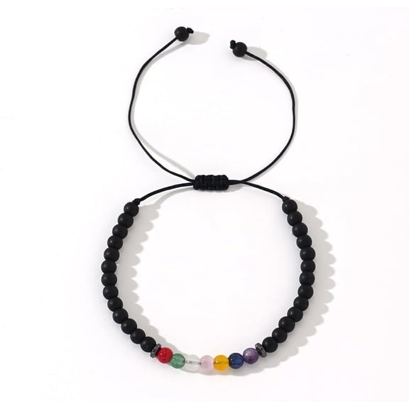 Natrual Mixed Gemstone Beads Bead BraceletsFrosted Natural Obsidian BeadsRelaxation Gift for Womenen Colorful