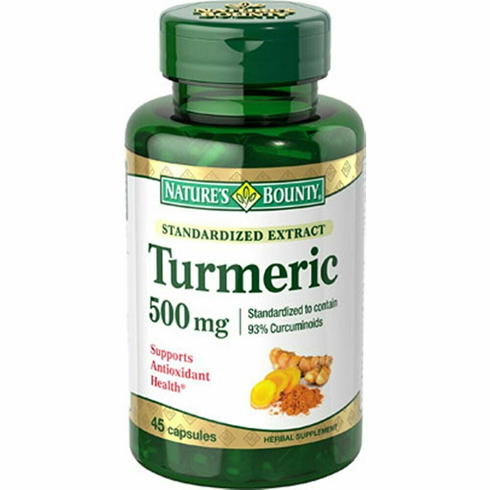 Natrure's Bounty Turmeric 538mg Antioxidant Standard Extract, 45ct, 5-Pack