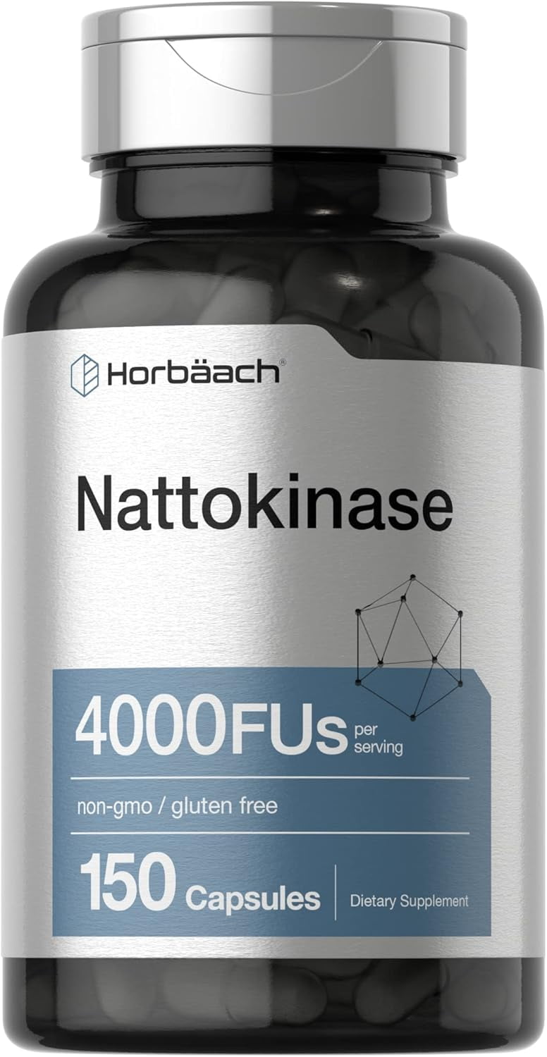 Nattokinase Supplement | 4000 FU | 150 Capsules | Non-GMO, Gluten Free | by Horbaach