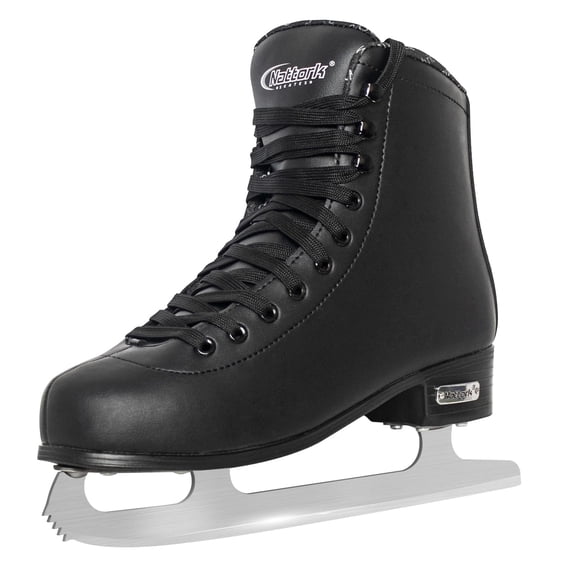 Nattork Black Figure Skates Excellence Stainless Steel Blades Ice Figure Skating with Enhanced Support Strength Performance and Ultimate Comfort for Men and Women