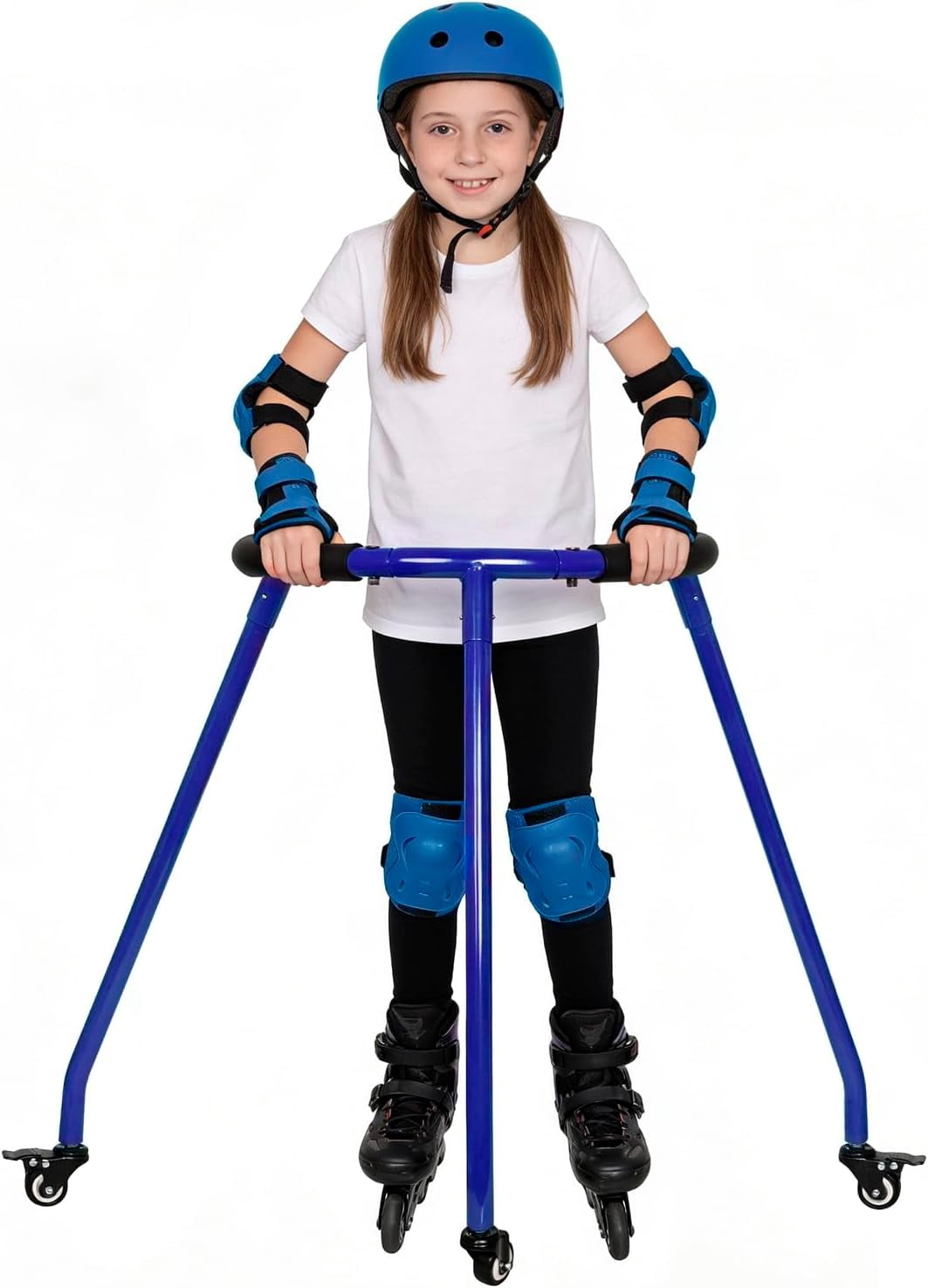 Skate Trainer, Skater Aid for Kids Adults Roller Inline Skating,Roller Skate Mate for Boys Girl Youth Outdoor Beginners Training Walker Blue