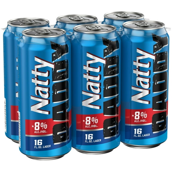 Natty Daddy American Lager Beer 6 pack 16 fl oz Aluminum Cans 8% ABV