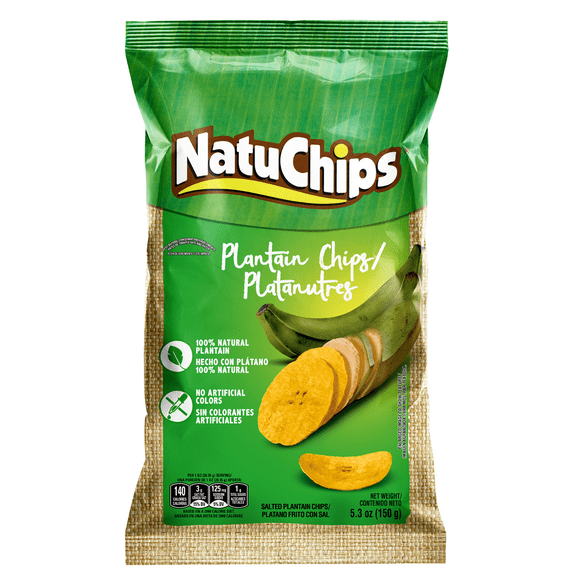 Natuchips Platano Original Snack Chips Large size Bag 5.3 oz Bag