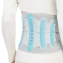 Lumbar Support Strap, Used To Relieve Lower Back Pain, Relieve Disc Herniation, Sciatica, Scoliosis, With Five Curved Memory Metals And Good Breathability(Large, Check Size Chart)