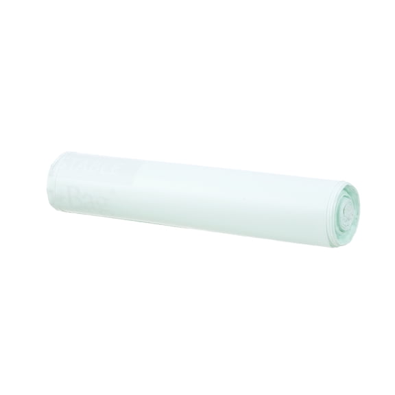 Natur Bag Compostable Trash Liners, 64 Gallons, Green, 10 Bags Per Roll, Case Of 6 Rolls
