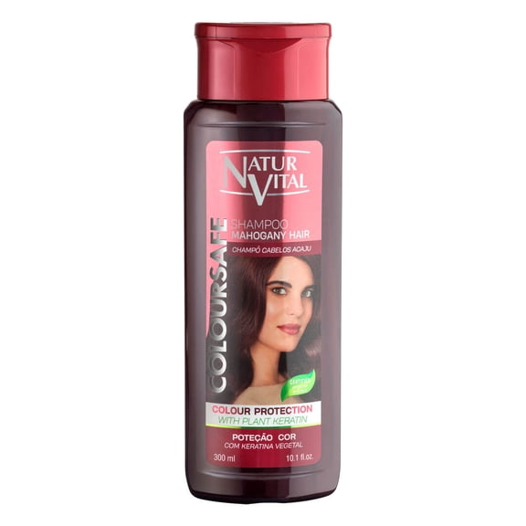 Natur Vital Hair Shampoo Henna Red/Mahogany - Hypoallergenic -Colour and Shine - Color Protection- Parabens,Silicons Free - 300 Ml / Natural and Organic