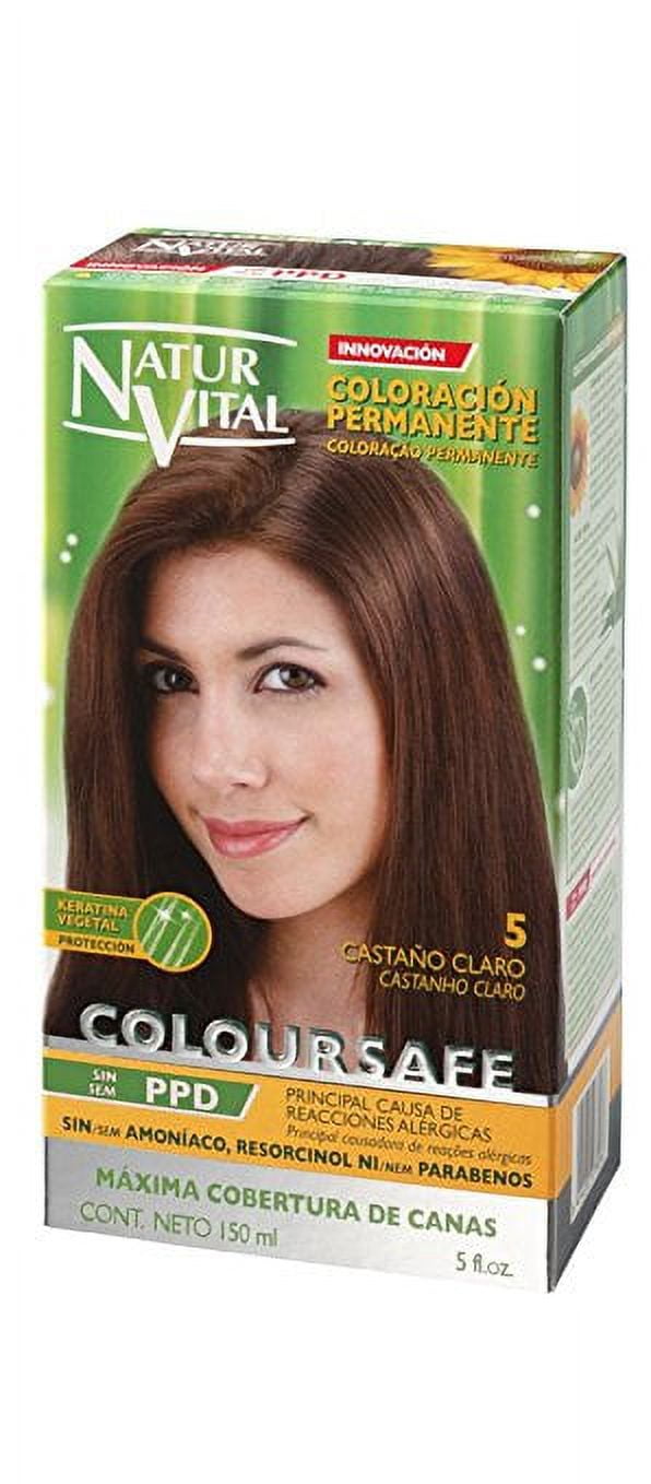 Natur Vital - Coloursafe Permanent hair dye 5 light chestnut (150ml ...