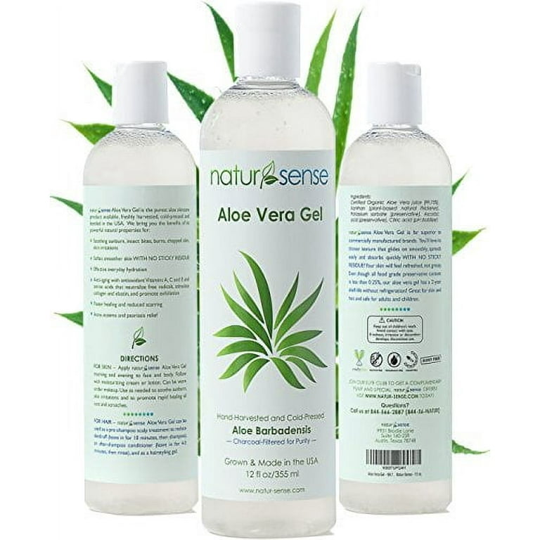 NaturSense Organic Aloe Vera Gel Great for Face, Hair