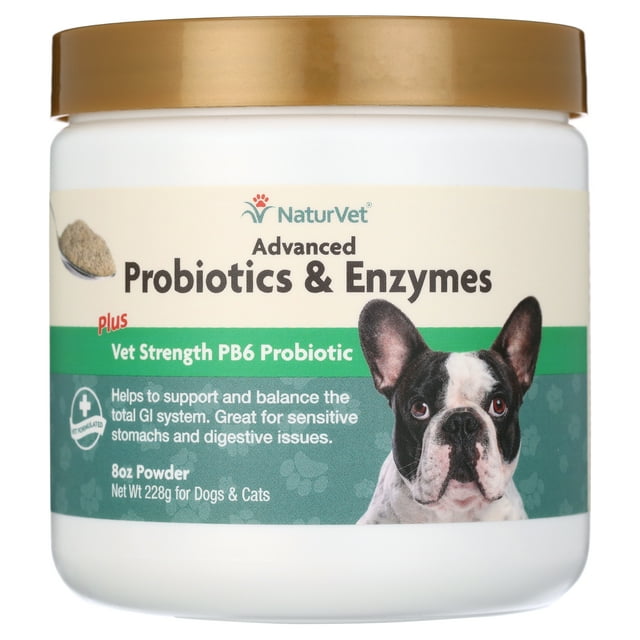 NaturVet Advanced Probiotics & Enzymes Plus Vet Strength PB6