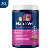 NaturVet Cranberry Relief Urinary Care Supplements for Dogs, Bacon & Chicken Flavor, 120 Count