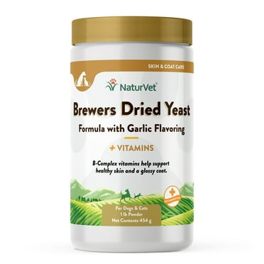 NaturVet Dog/Cat Brewer's Yeast with Garlic Flavor + Vitamins, 1 lb.