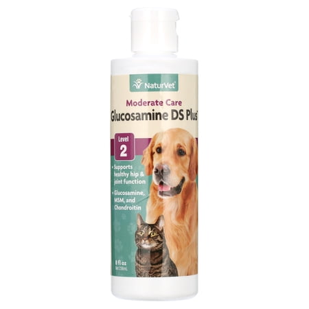 NaturVet Glucosamine DS Level 2 Maintenance Joint Care for Dogs and Cats, 8 oz.