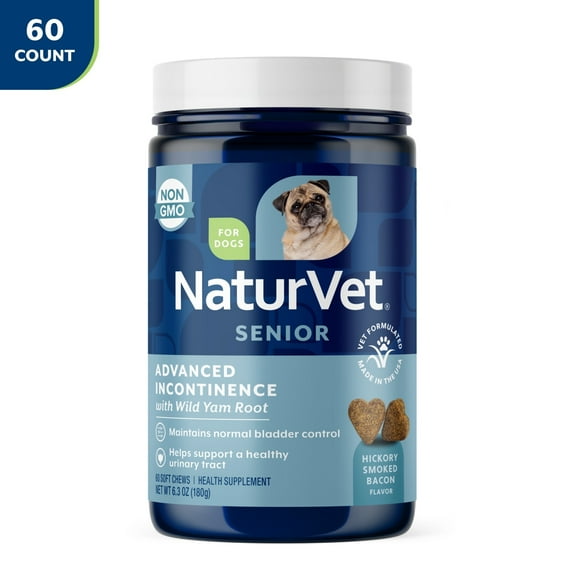 NaturVet Senior Dog Advanced Incontinence Soft Chews 60ct