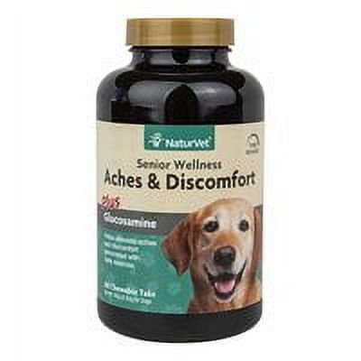 NaturVet – Senior Wellness Aches & Discomfort For Dogs Plus Glucosamine – 60 Chewable Tablets