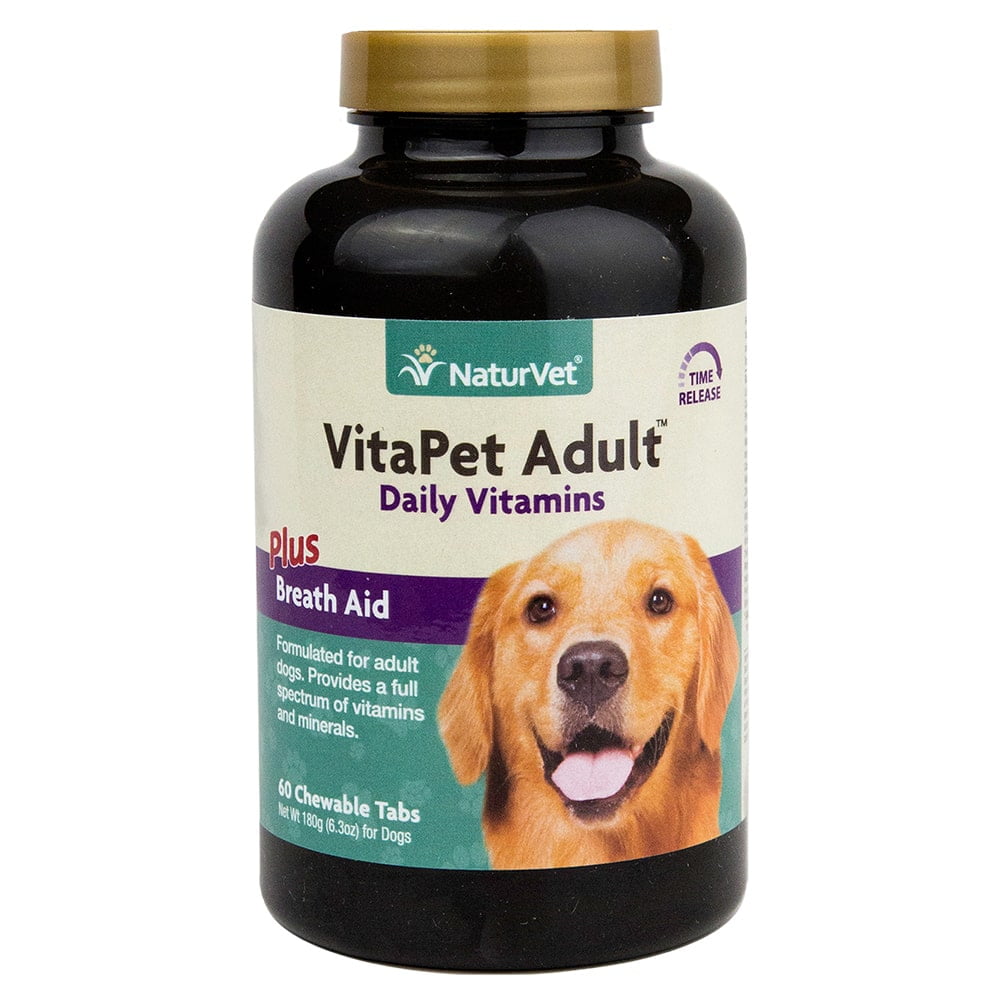 NaturVet Dog VitaPet Adult Breath Aid Time Release Tab 60 Count Walmart