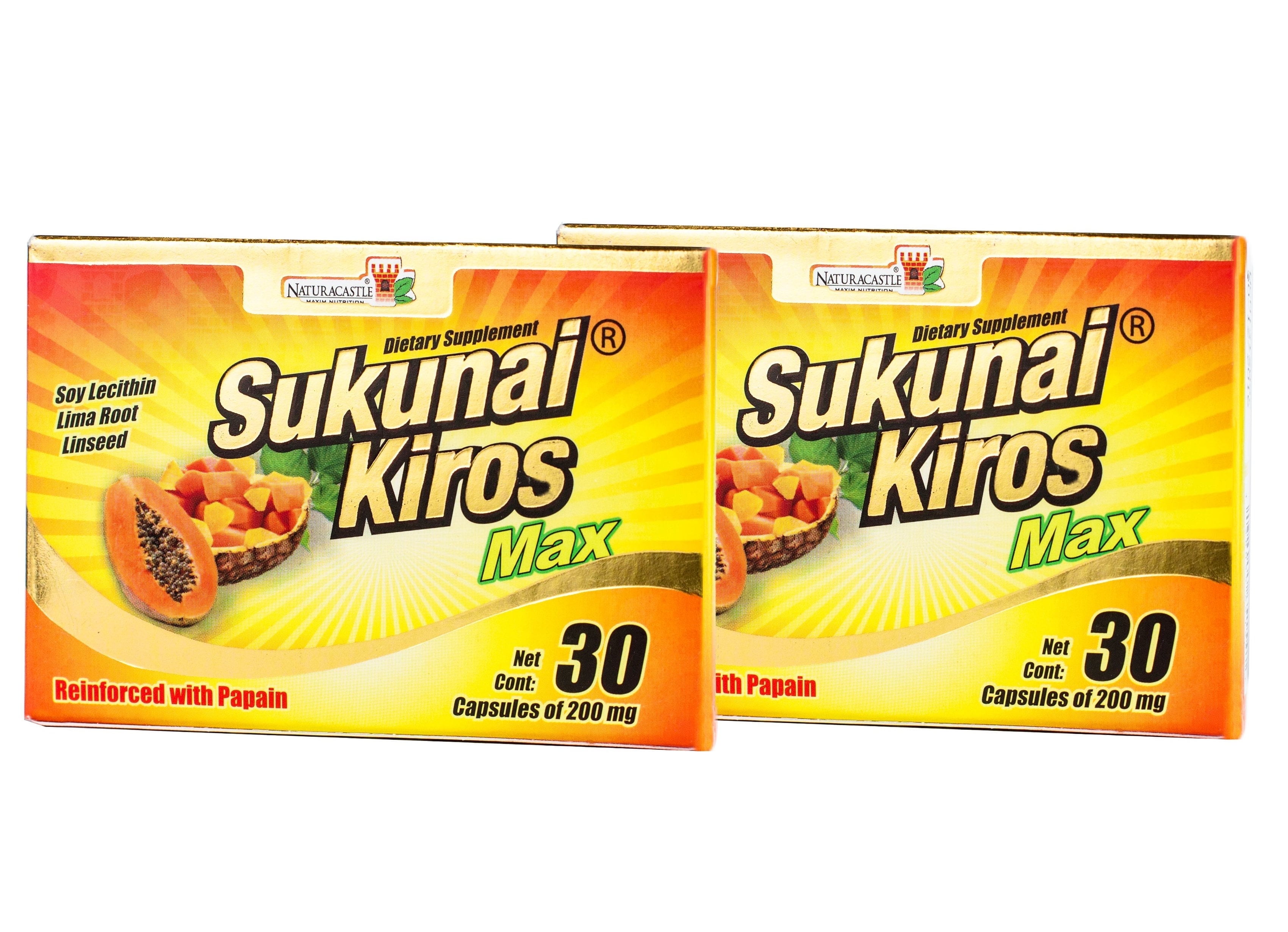 Natura Castle Sukunai Kiros Max Weight Loss Supplement, 200 mg, 30 Capsules, 2 Pack