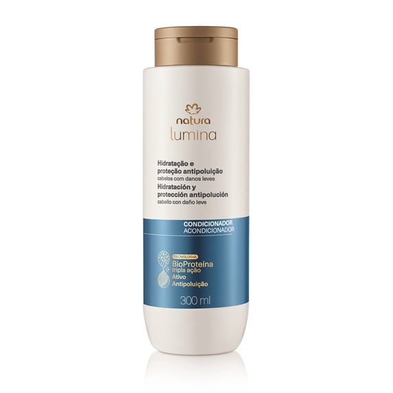 Natura - Linha Lumina (Cabelos com Danos Leves) - Condicionador Hidratacao e Protecao Antipoluicao 300 Ml - (Light Damaged Hair - Moisturizing and Anti-Pollution Protection Conditioner 10.14 Fl Oz)