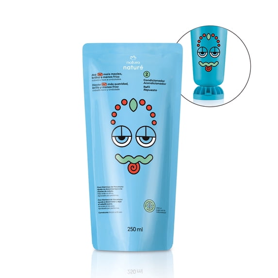 Natura - Linha Nature - Refil Condicionador Cabelos Lisos e Ondulados 250 Ml - (Nature Collection - Refill Conditioner for Straight and Wavy Hair 8.45 Fl Oz)