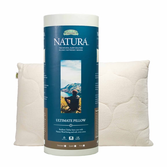 Natura Ultimate Pillow - Talalay Latex Core & Wool Cover - Queen Size