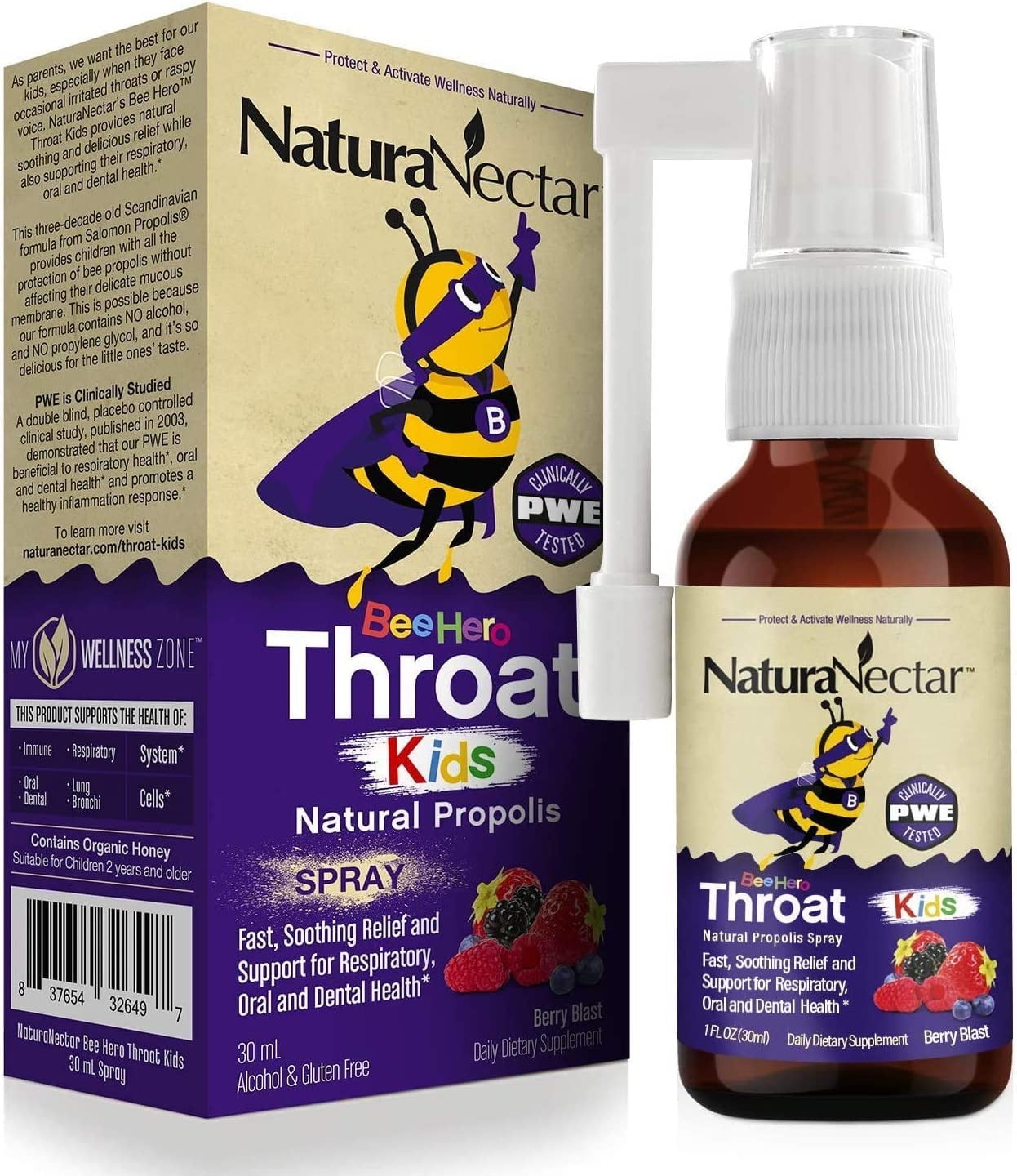 Beekeeper's Naturals B.Immune, Immune-Boosting Propolis Throat Spray, 1.06  fl oz