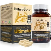 NaturaNectar Bee Propolis Ultimate Vegetable Capsules Daily Dietary Supplements, 60 Count